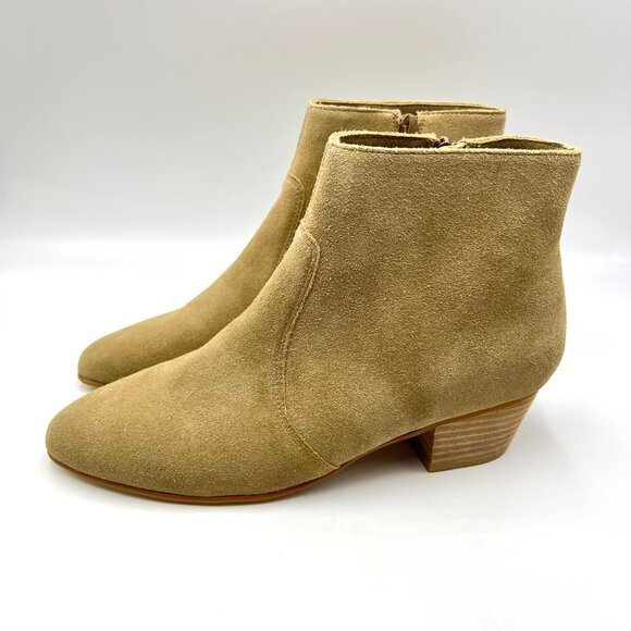 Soludos Womens Size 9 Tan Light Brown Beige Suede Leather Lola Ankle Boots Shoes - Picture 3 of 15